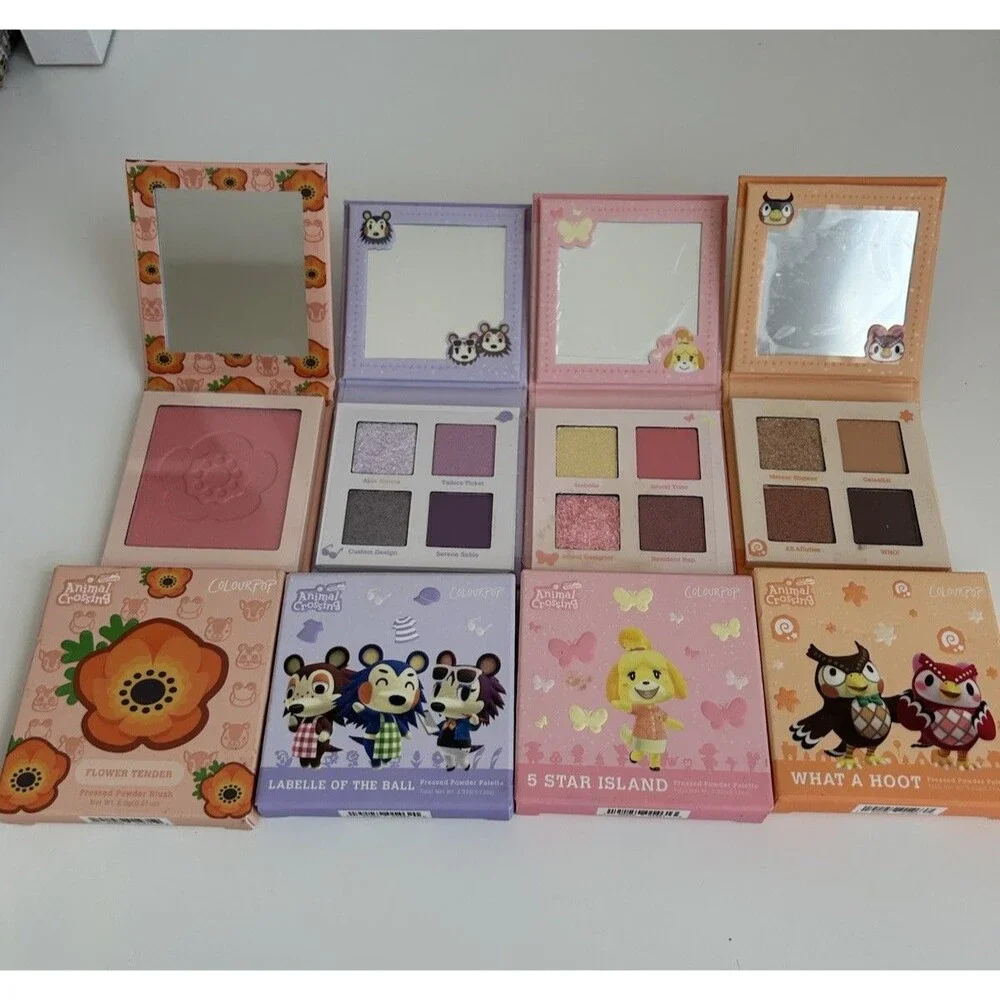 Bundle of Brand New Colourpop Animal Crossing Eyeshadow Palettes & Blush Palette